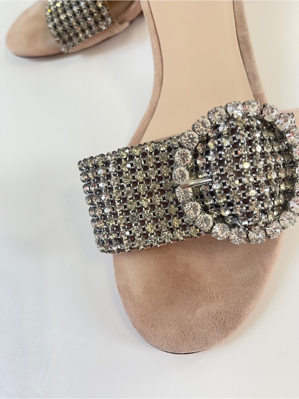 Kate Spade Seville Rhinestone and Pink Blush Mules Size 7.5 Formal Wedding - Picture 3 of 6